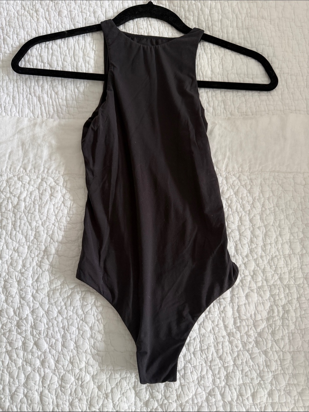SKIMS Black High-Neck One-Piece Bodysuit for Kids